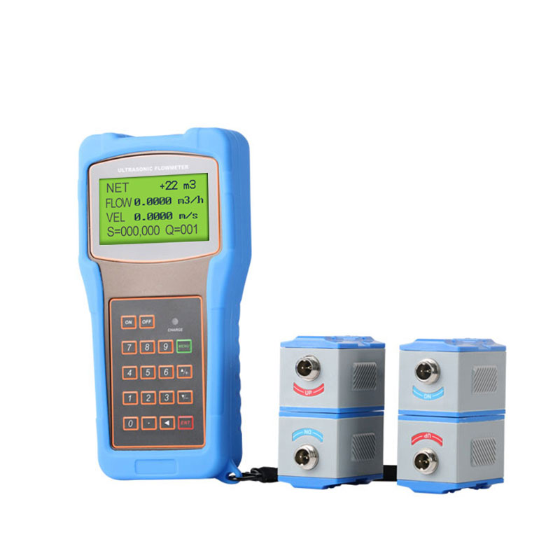 Handheld ultrasonic flowmeter, clamp on flow meter, water flow meter