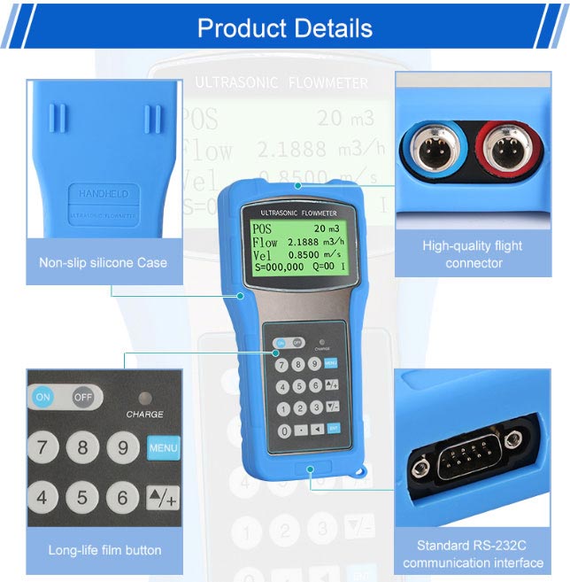 SUP-2000H handheld ultrasonic flow meter detail