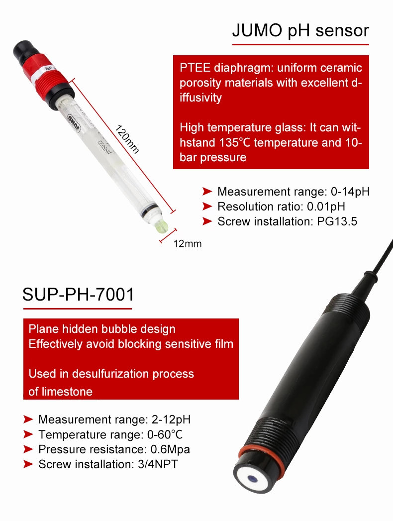 pH sensor electrode jumo ph sensor