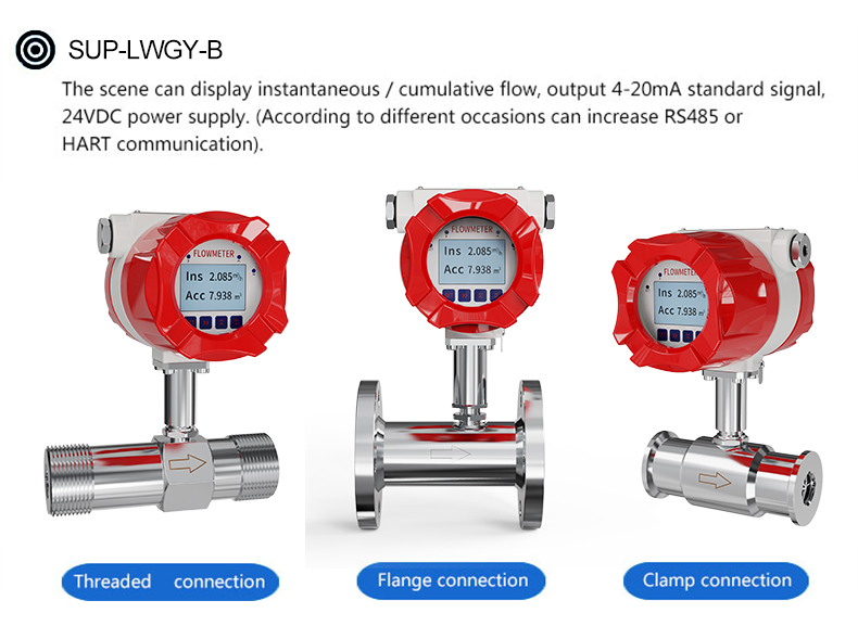 Supmea turbine flow meter with rs485 output